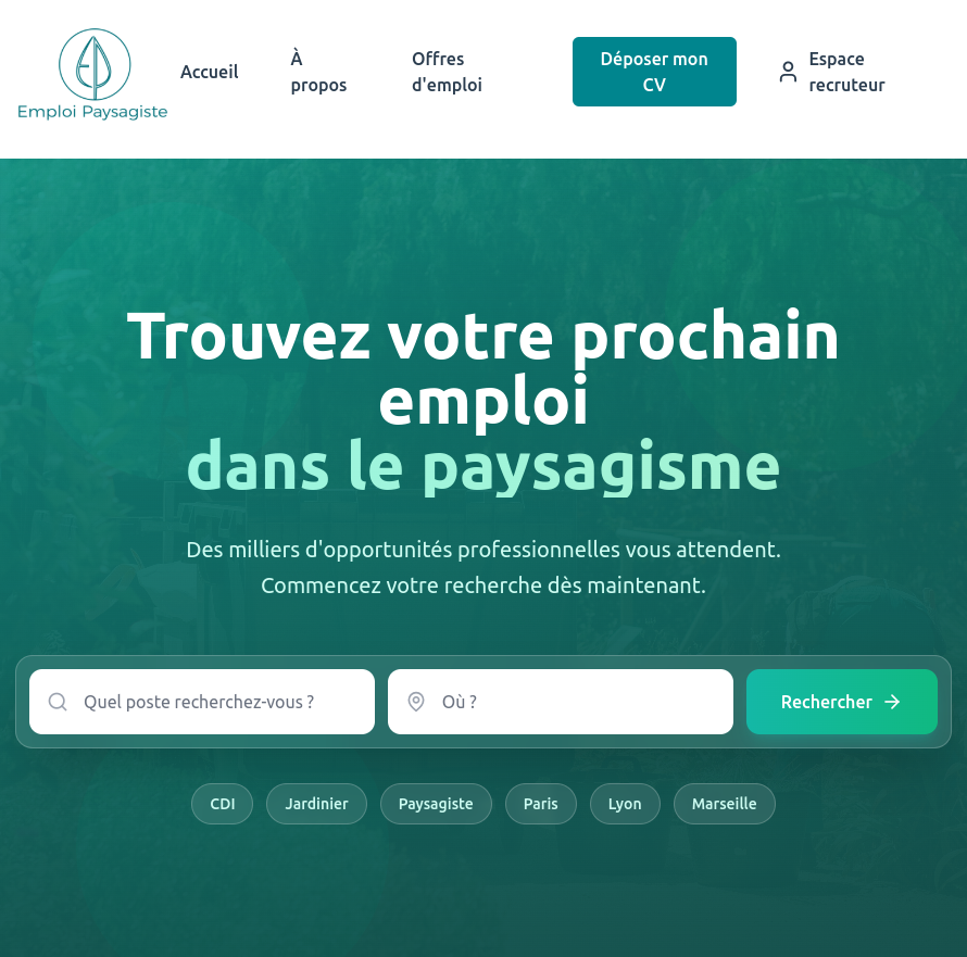 Emploi Paysagiste